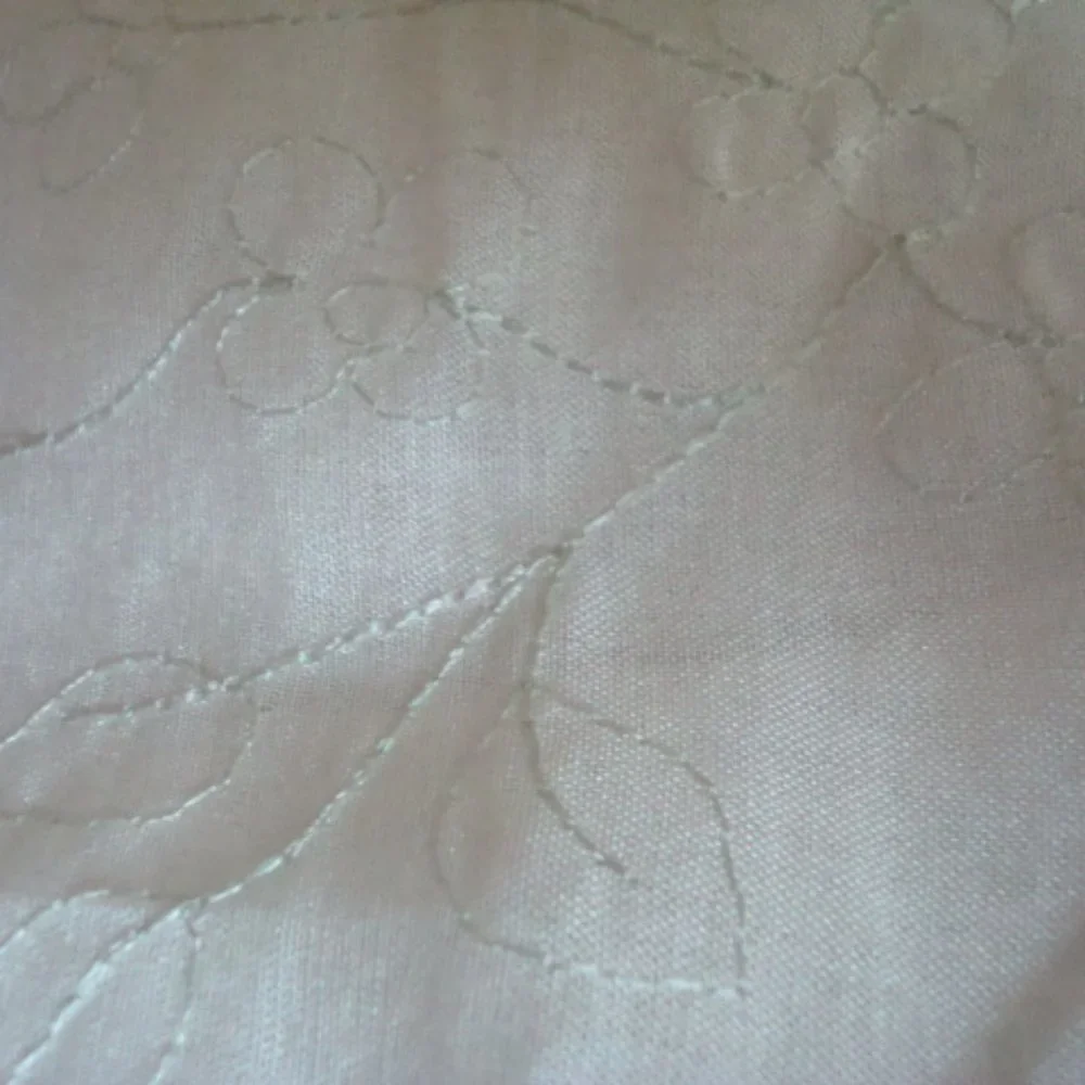 NWOT SET OF 2 SHEER CURTAIN PANELS W/NEEDLE EMBROIDERY